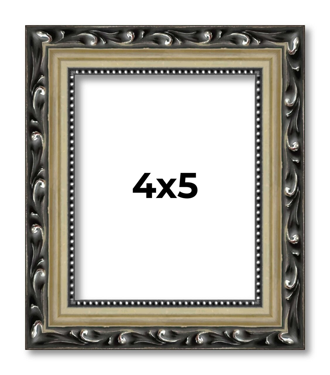 4x5 Museum-Quality Picture Frame with UV-Resistant Acrylic & Acid-Free Backing, Available in 4 Finishes - Gold, Silver, Bronze, and Black